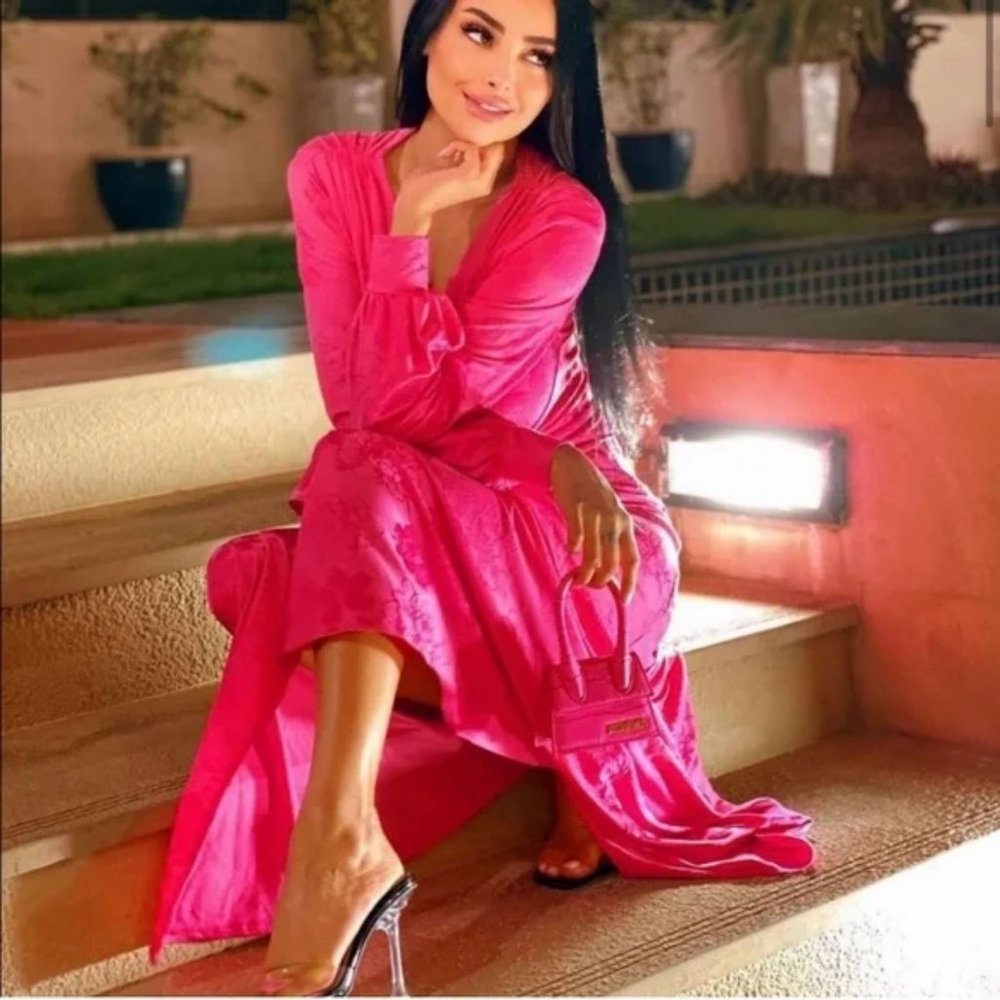 Zara Hot Pink Satin Mini Dress